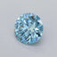 0.52ct Round Lab Grown Diamond (Colour Fancy Vivid Blue, Clarity VVS2, Cut EX, IGI Certified)