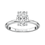 Oval Solitaire Fehér Arany gyűrűsin - NOORDIA
