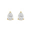 3-Prong Basket Pear Lab Grown Diamond Stud Earrings 1.5 ct Yellow Gold angle view