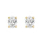 4-Prong Basket Oval Lab Grown Diamond Stud Earrings 2 ct Yellow Gold angle view