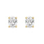 4-Prong Basket Oval Lab Grown Diamond Stud Earrings 1.5 ct Yellow Gold angle view