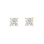 4-Prong Basket Princess Lab Grown Diamond Stud Earrings 0.46 ct Yellow Gold angle view