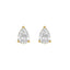 3-Prong Basket Pear Lab Grown Diamond Stud Earrings 0.5 ct Yellow Gold angle view