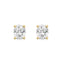 4-Prong Basket Oval Lab Grown Diamond Stud Earrings 0.5 ct Yellow Gold angle view