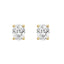 4-Prong Basket Oval Lab Grown Diamond Stud Earrings 1 ct Yellow Gold angle view