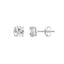 4-Prong Basket Round Brilliant Lab Grown Diamond Stud Earrings 1.5 ct White Gold down view
