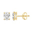 4-Prong Basket Oval Lab Grown Diamond Stud Earrings 1.5 ct Yellow Gold down view