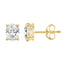 4-Prong Basket Oval Lab Grown Diamond Stud Earrings 3 ct Yellow Gold down view