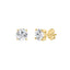 4-Prong Basket Round Brilliant Lab Grown Diamond Stud Earrings 0.25 ct Yellow Gold flat view