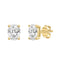 4-Prong Basket Oval Lab Grown Diamond Stud Earrings 1 ct Yellow Gold flat view