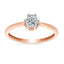 Gyémánt gyűrű 0.09ct etikus gyémántból